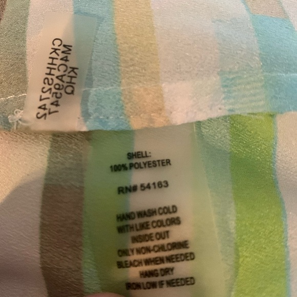 Calvin Klein size M multi colored blouse - Picture 8 of 8